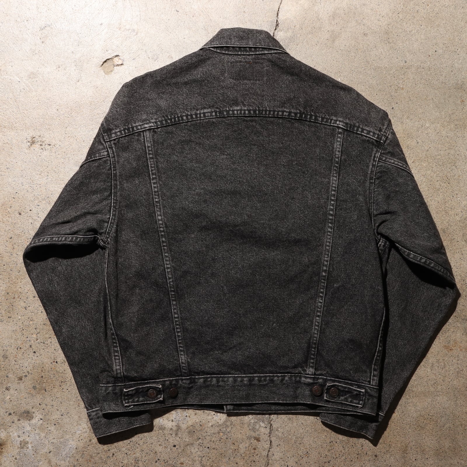 美品 M 先染め 70507 USA Levi's ブラックデニムジャケット 黒