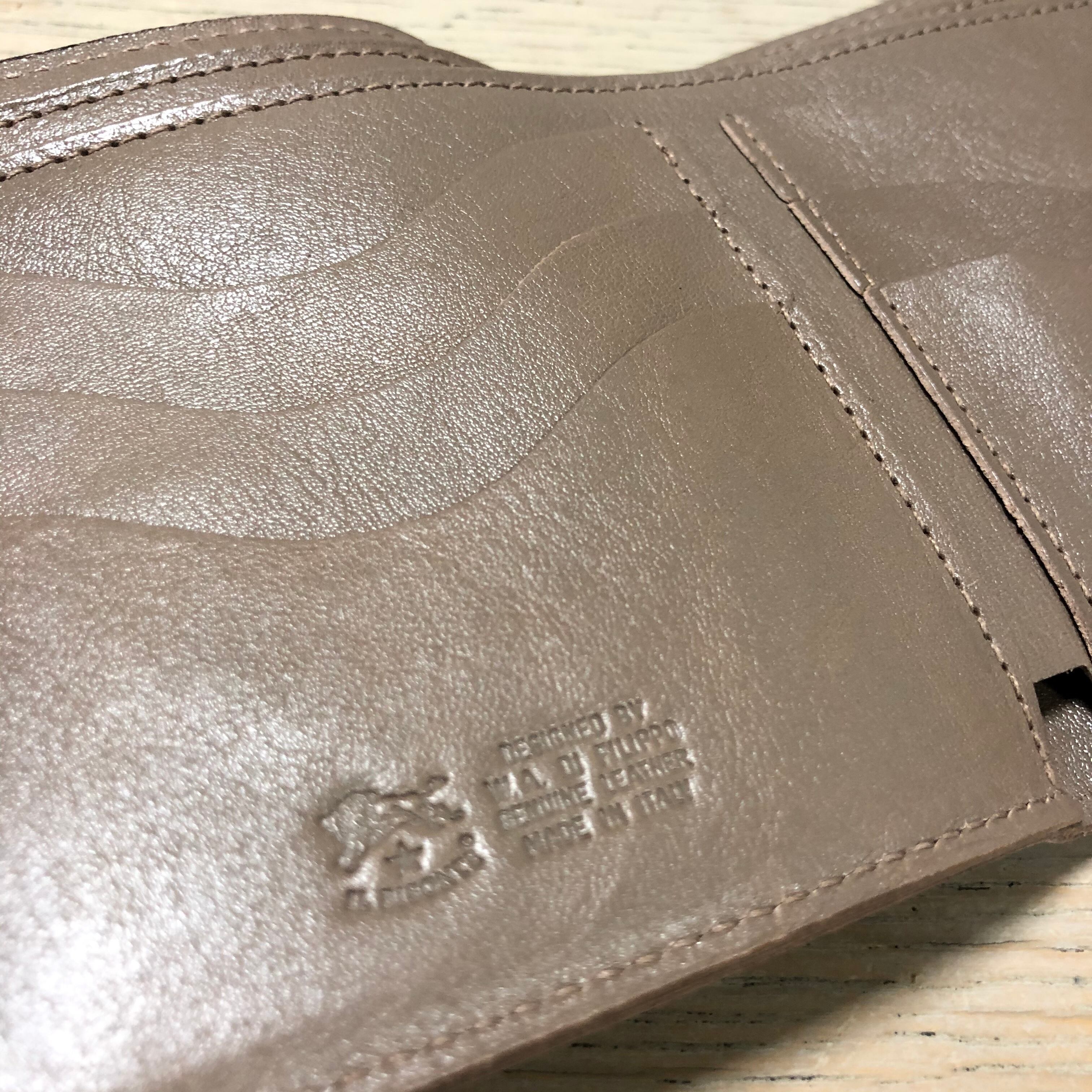 IL BISONTE イルビゾンテ 2つ折りガマ口財布 【411277】(COL グレー