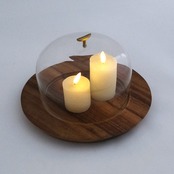 【在庫限り】Glass Dome&Wood Plate