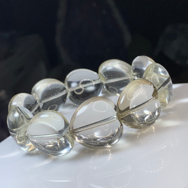 透明度抜群！ほんのりイエロー☆ハートシトリンブレスレット