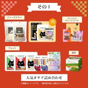 抽選予約【猫専用おやつ福袋「松パック」おにきゅパック（お肉メイン）】15,000円相当以上のオヤツ入り！色々試せる猫オヤツの超お得パック！20種以上入り！