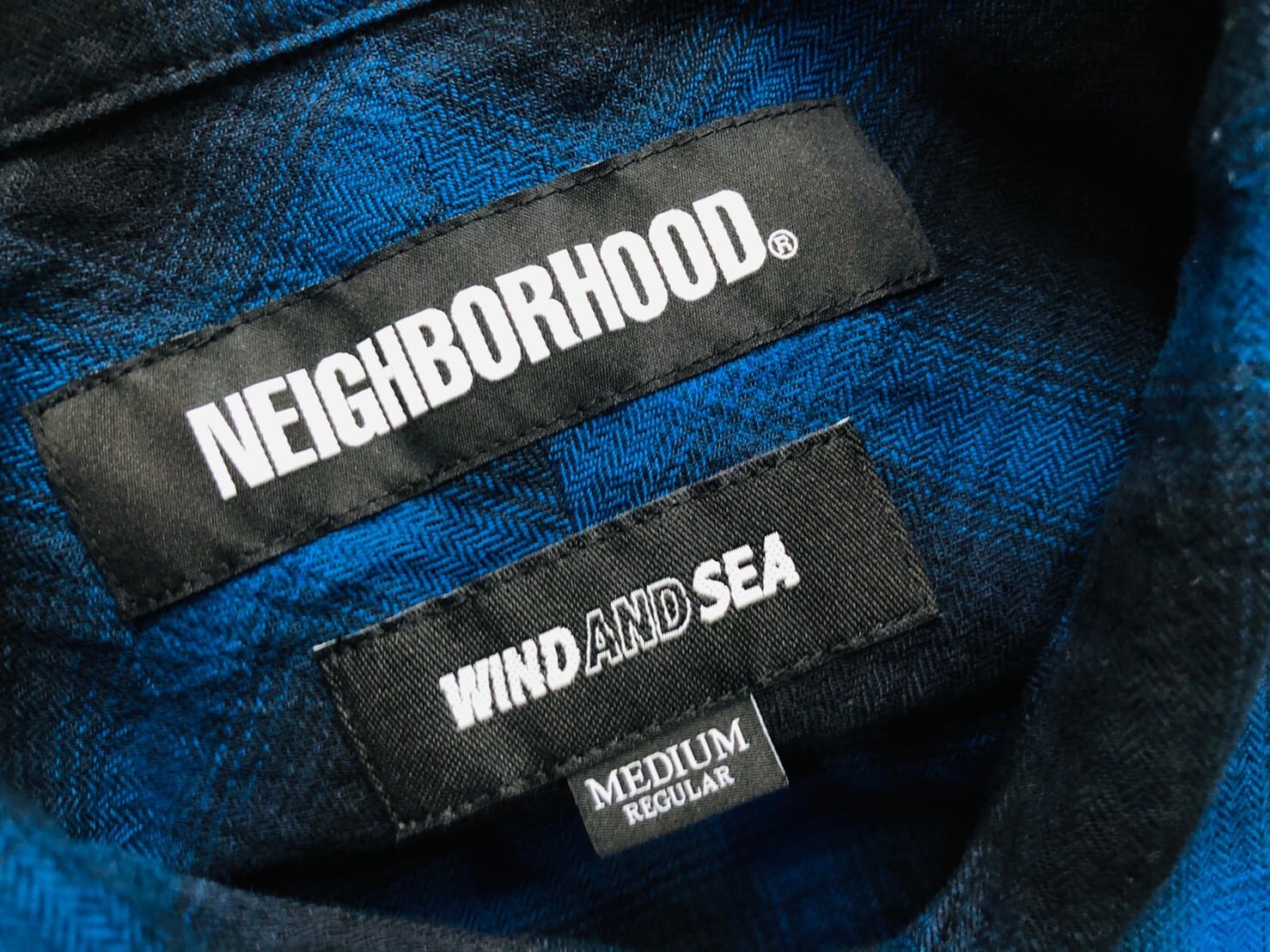 wind and sea × neighborhood c-shirt ネイビー