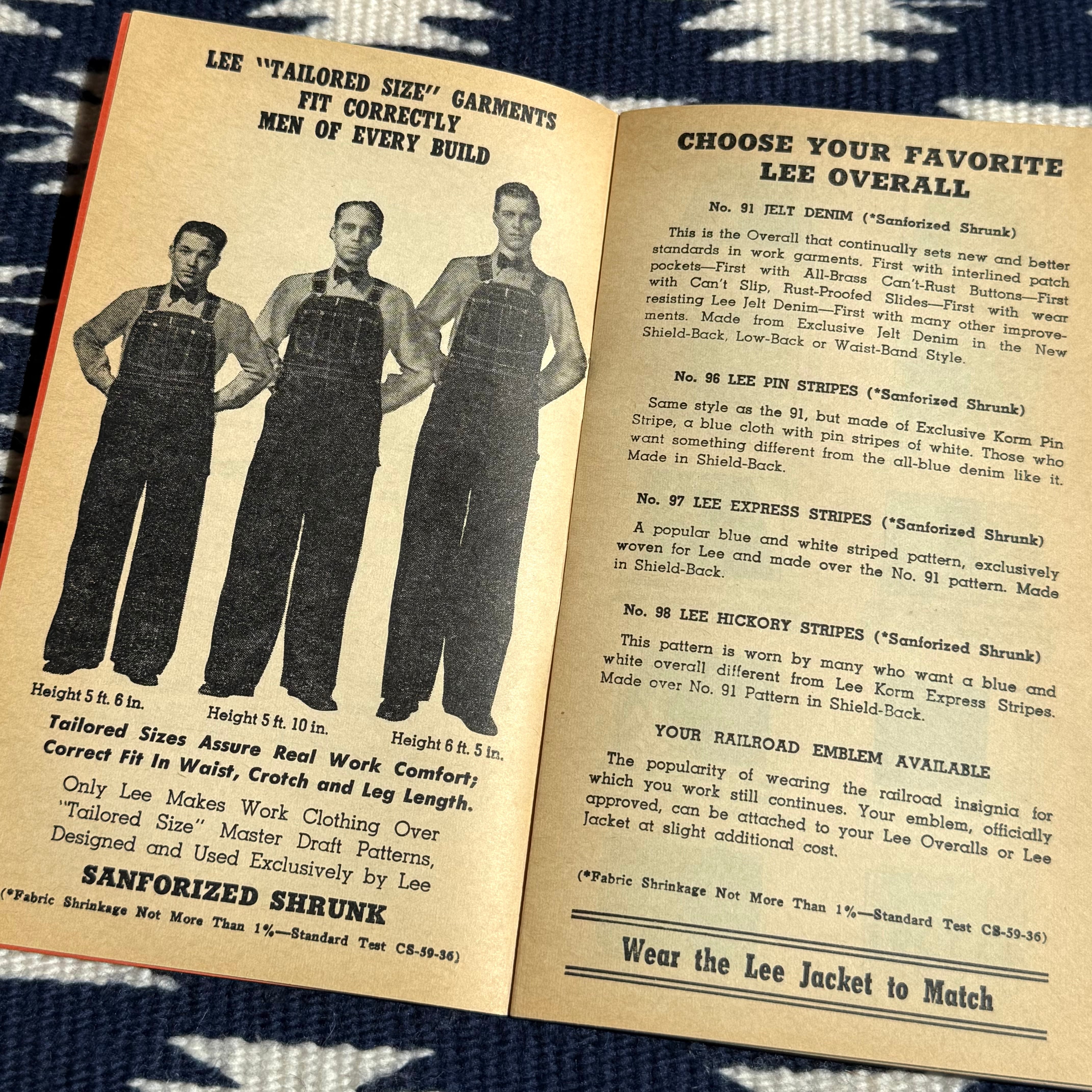 40s 50s Lee OVERALL TIME BOOK リー タイムブック | This N That