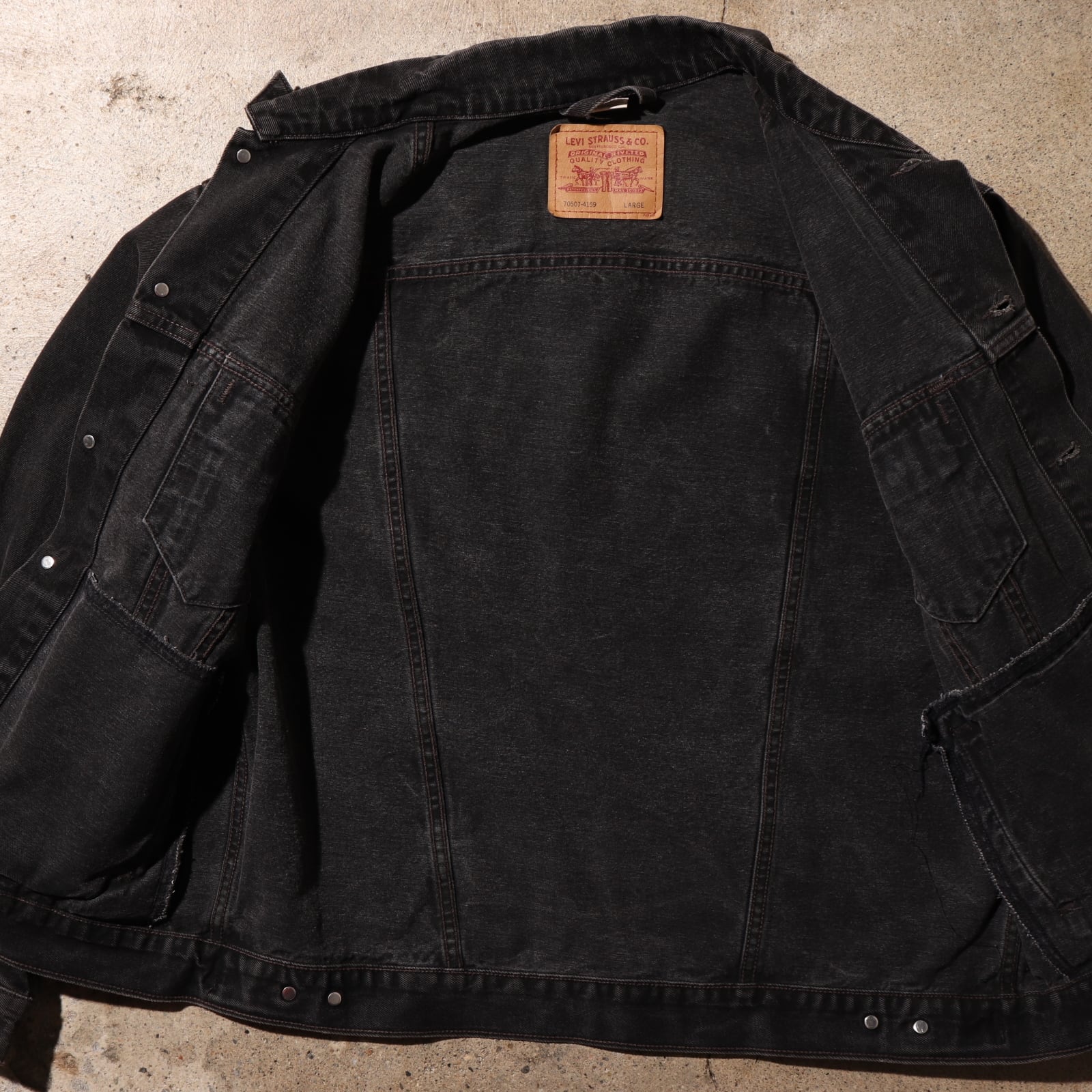 【usa製】Levi's 70507 4159 サルファー染め ブラックデニム