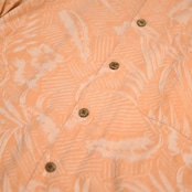 jacquard weave design aloha shirt salmon pink