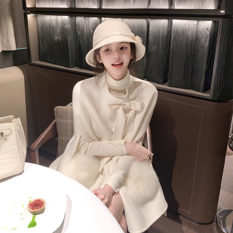 【outer】ファードッキングラシャケープ Q7585