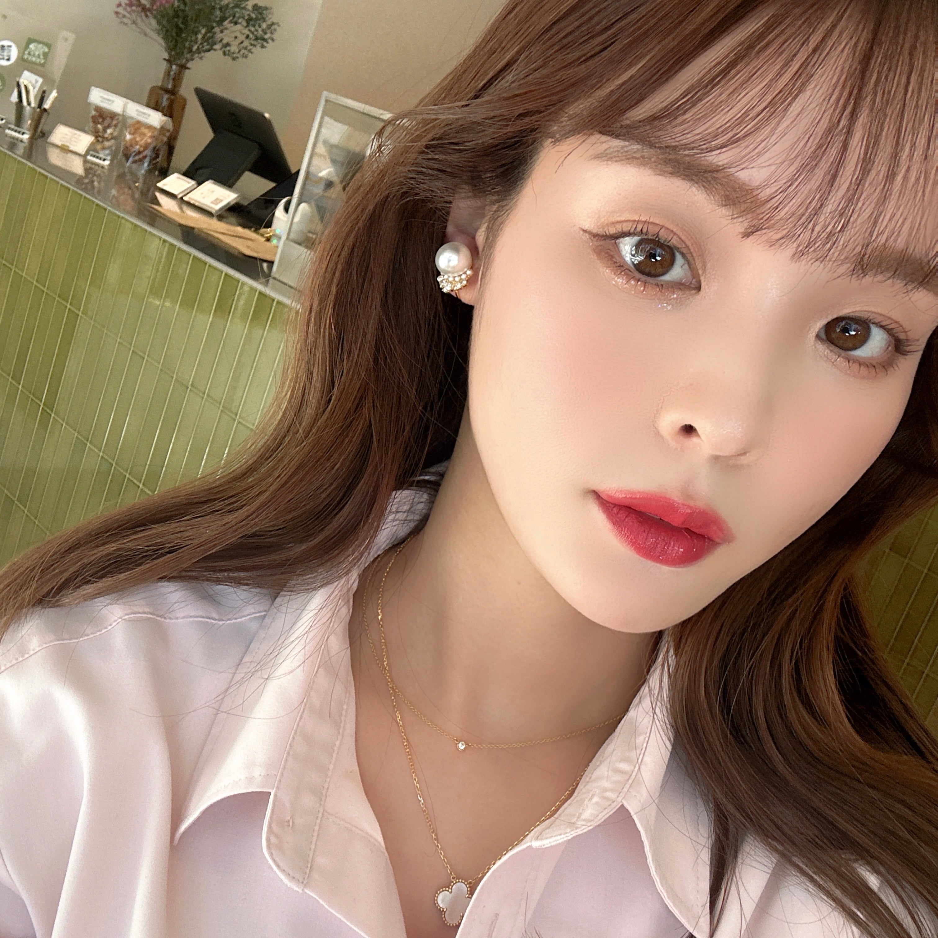 クラシックパール×ビジューイヤリング