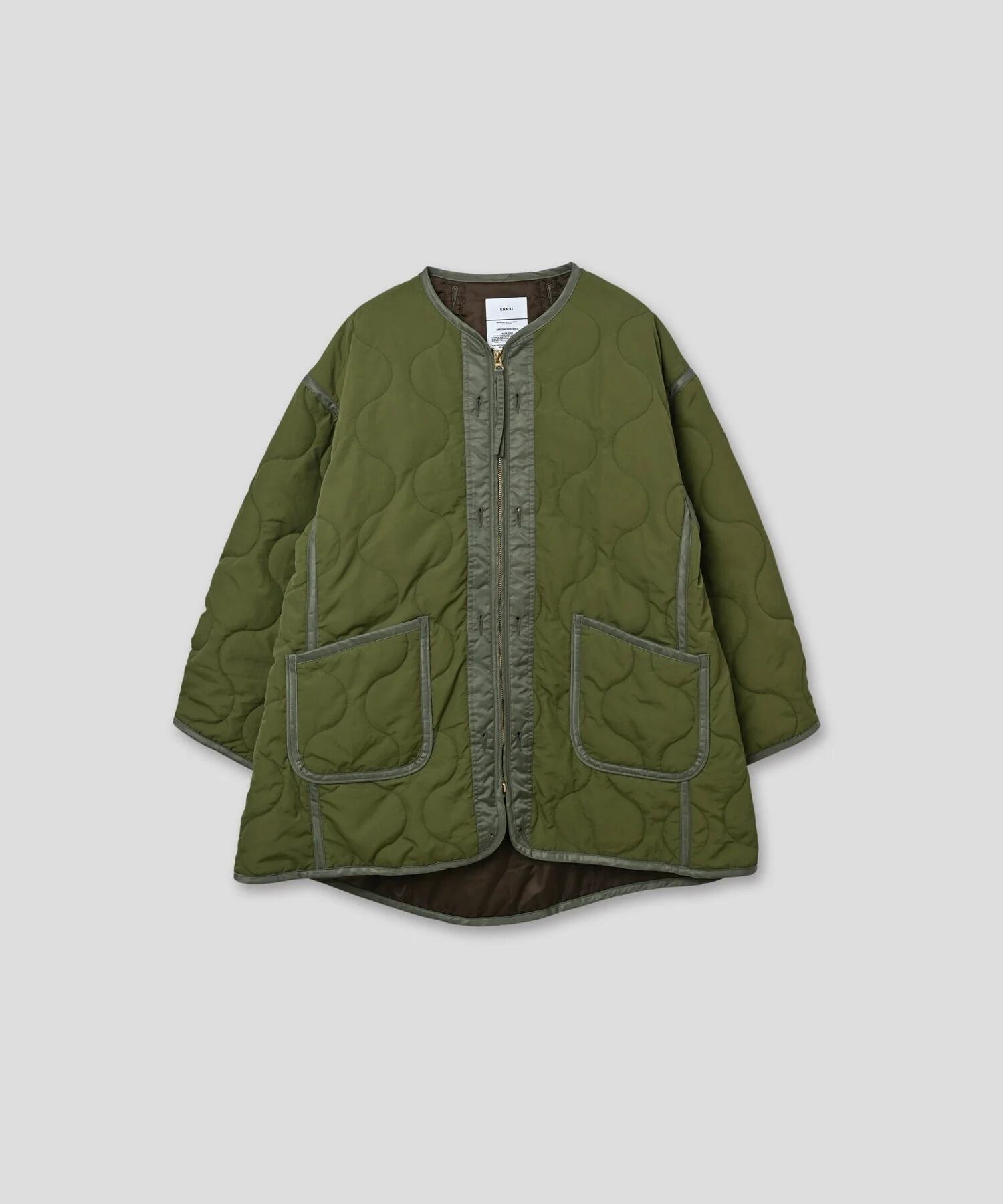 カーキジャケット　コート KHA:KI カーキ レディース ジャケット MIL QUILT ZIP UP JACKET