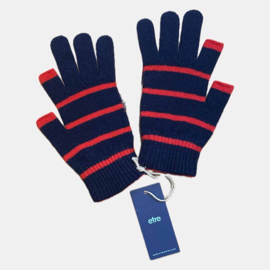 【etre】ETRE TOUCHY GLOVES_NAVY×PILAR BOX RED | rule
