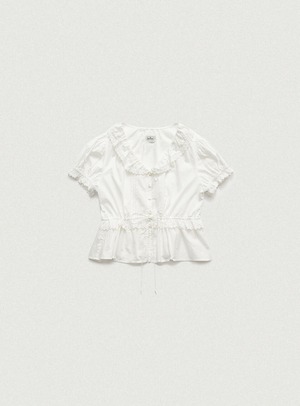 [The Barnnet] Camille Ruffle Collar Blouse_White 正規品 韓国ブランド 韓国通販 韓国代行 韓国ファッション ザ バーネット ザバーネット 日本 店舗