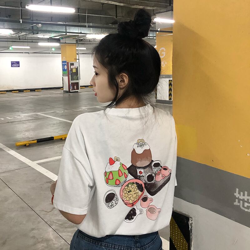 サマーカジュアルTシャツ プリントトップス 夏物 ケッペル41252515868