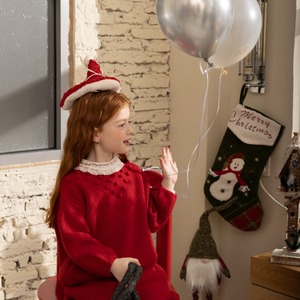 冬レトロポンポンボーダー付きセット