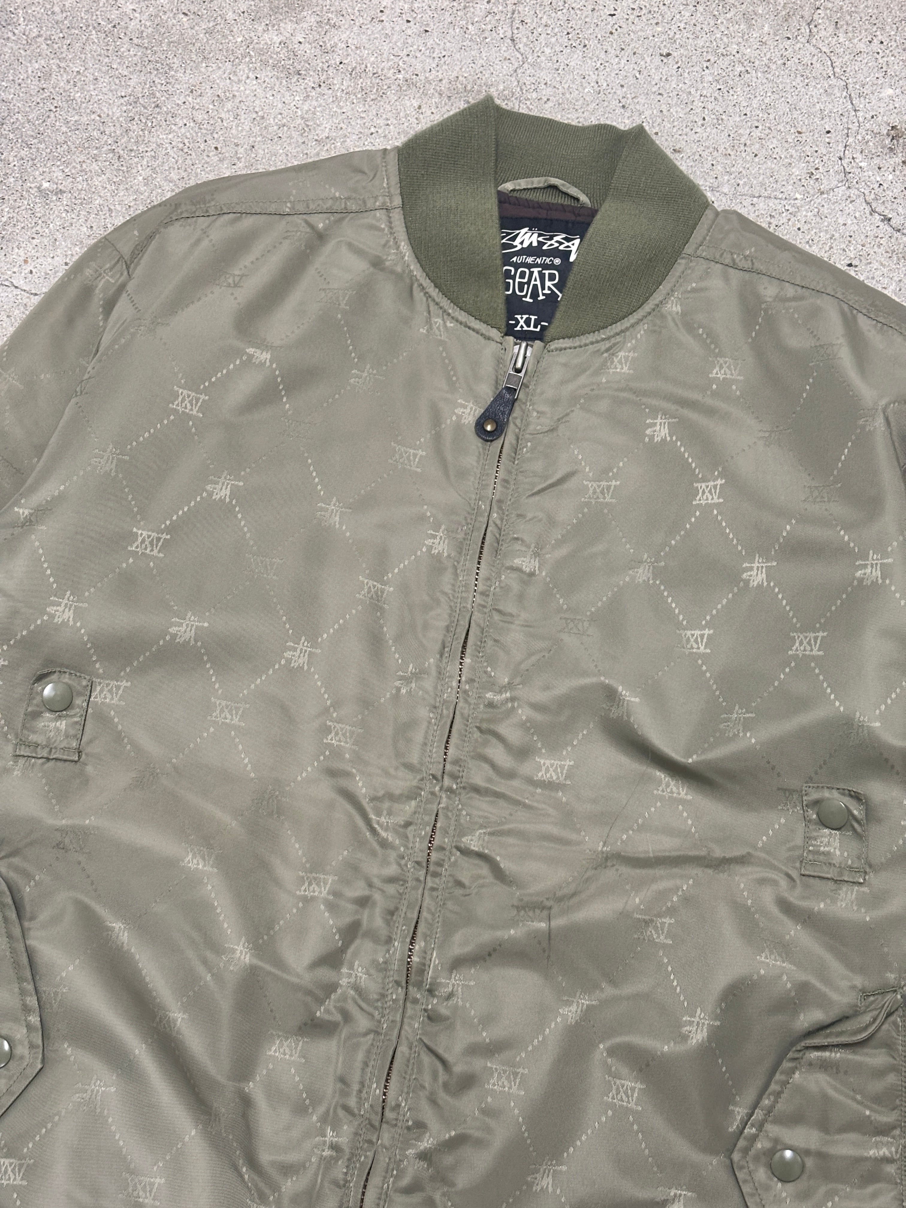 00s OLD STUSSY/25th Anniversary MA-1/XL/25周年記念/MA-1/フライト