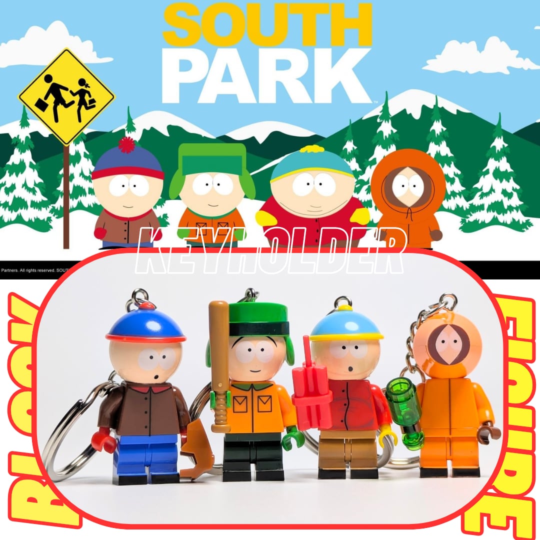 【ブロックフィギュアキーホルダー】 South Park ( サウスパーク ) 〚アメリカン雑貨 アメトイ〛