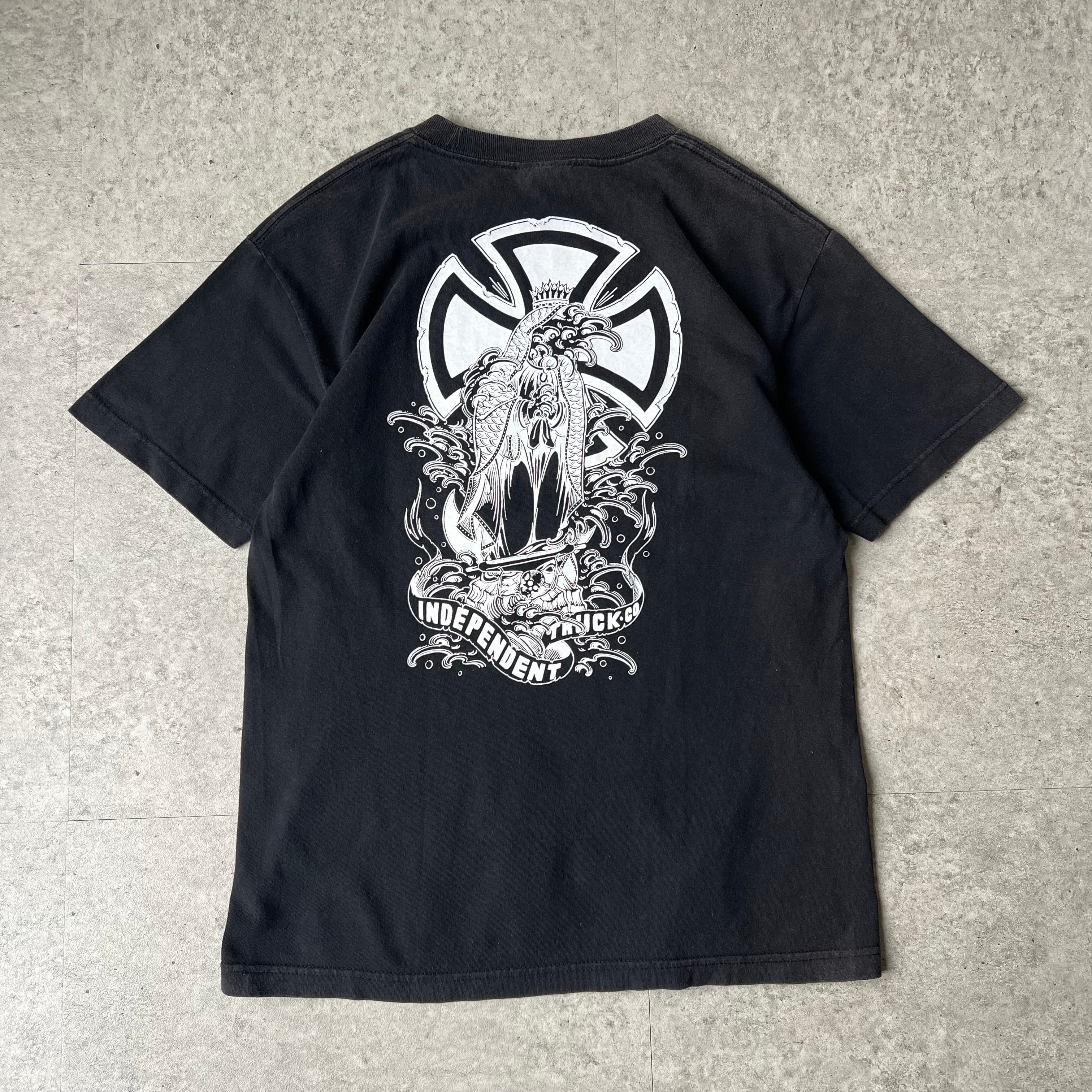 00sINDEPENDENTインデペンデント 野坂稔和 タトゥープリントTシャツ 00s 