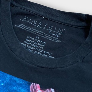 【EINSTEIN】アインシュタイン Tシャツ フォトプリント 偉人 人物 ビッグプリント XL ビッグサイズ 黒t 半袖 夏物 us古着
