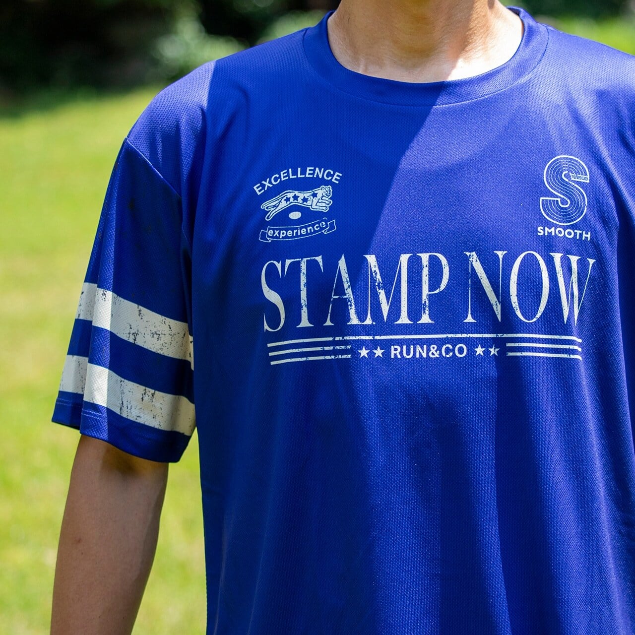 STAMP RUN&CO(スタンプランアンドコー)STAMP WIDE TEE (STAMP NOW) メンズレディースランニングワイドTシャツ