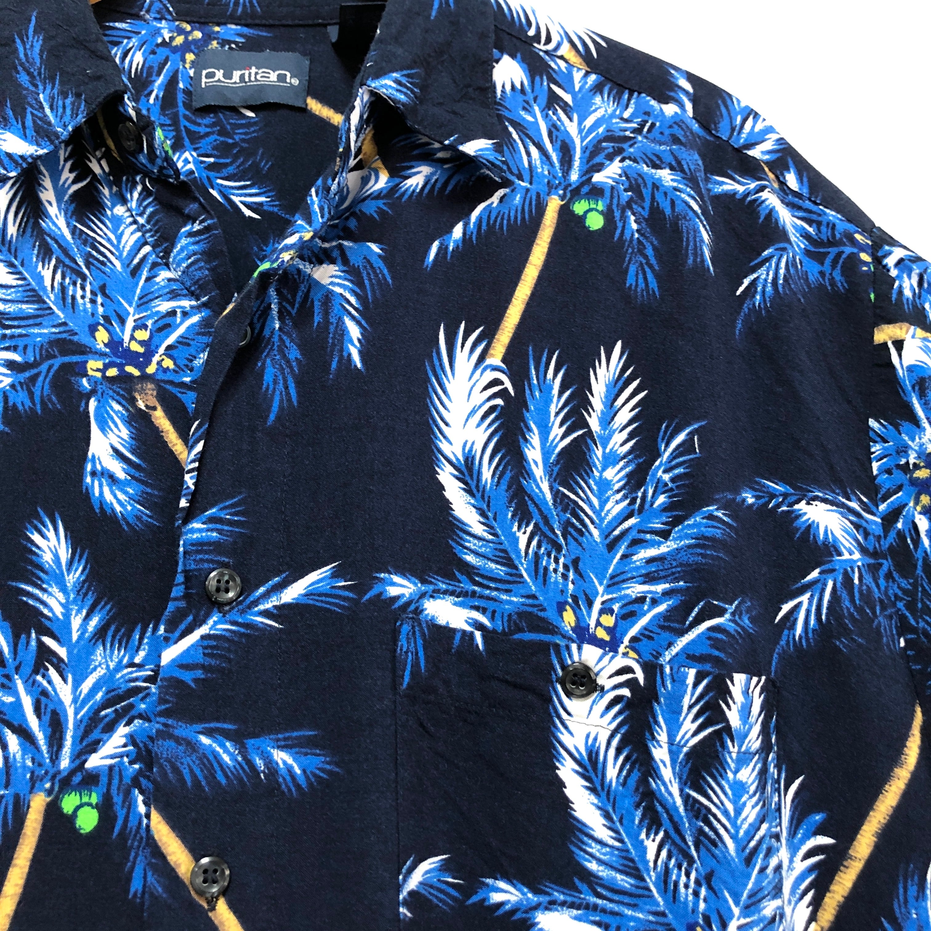 90年代 90S Puritan ピューリタン アロハシャツ 古着 総柄 レーヨン
