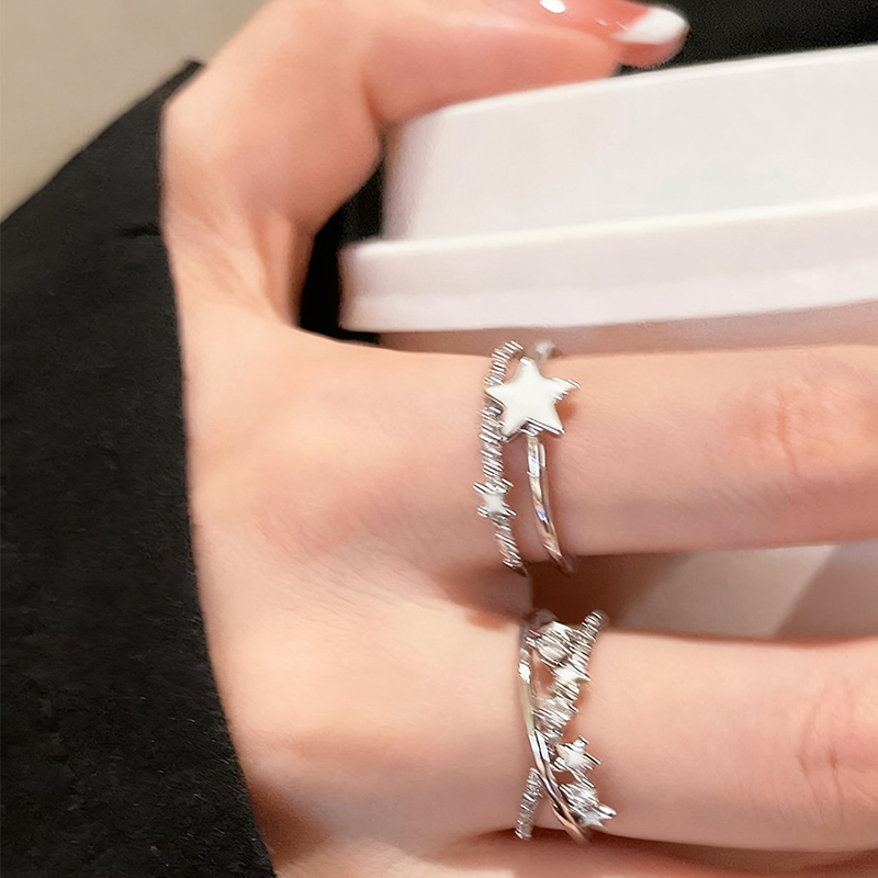 ZJきらめく星の連なりリング 2点セット