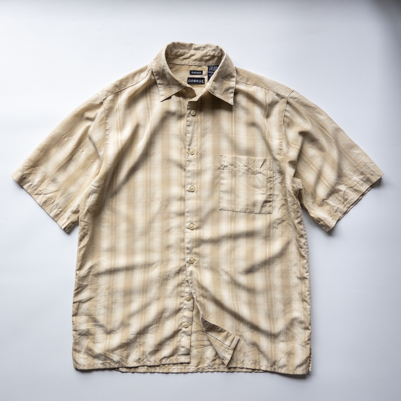 1990’s~ GEROGE sueded check shirt