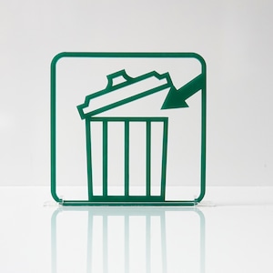 ツケレルン（3Wayピクトサイン）軽量 アクリル 突き出し 看板 （ ゴミ箱 ごみ箱 ）3way-0018