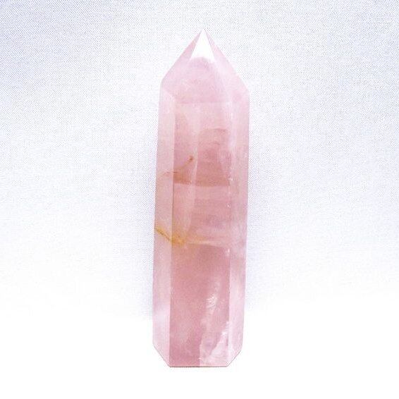 ローズクォーツ 六角柱 ポイント 一点物 152-3445