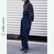 【3color】小フリルが揺れる物語色のハイネック綿シャツ《W0206》