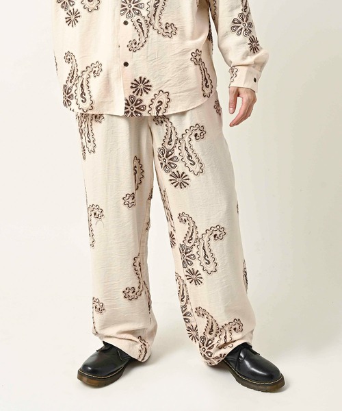 ATELANE Paisley Embroidery Easy Pants (IVO) 26A-28070