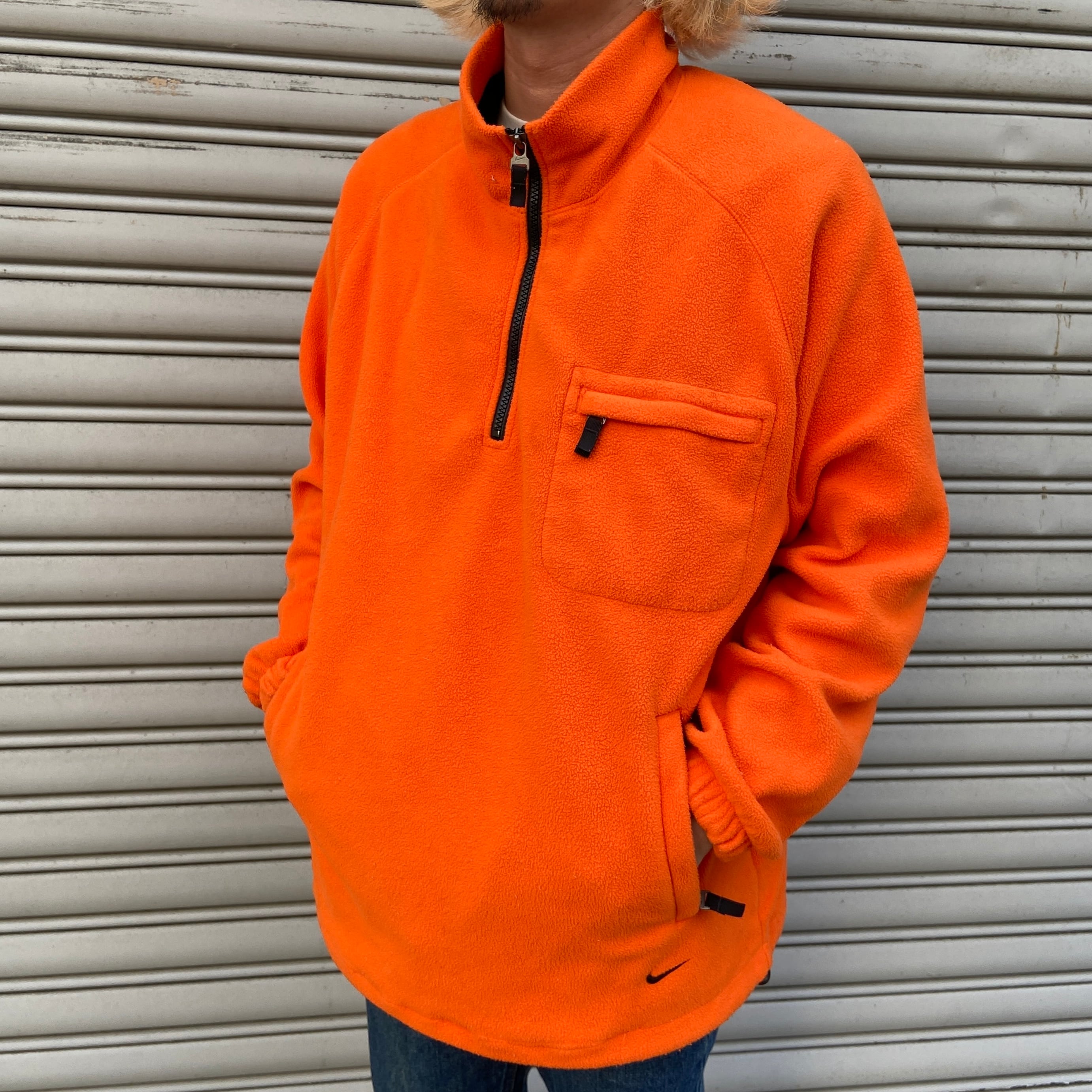 NIKE ナイキ ハーフジップフリース L オレンジ 2000年 | 古着屋 Uan
