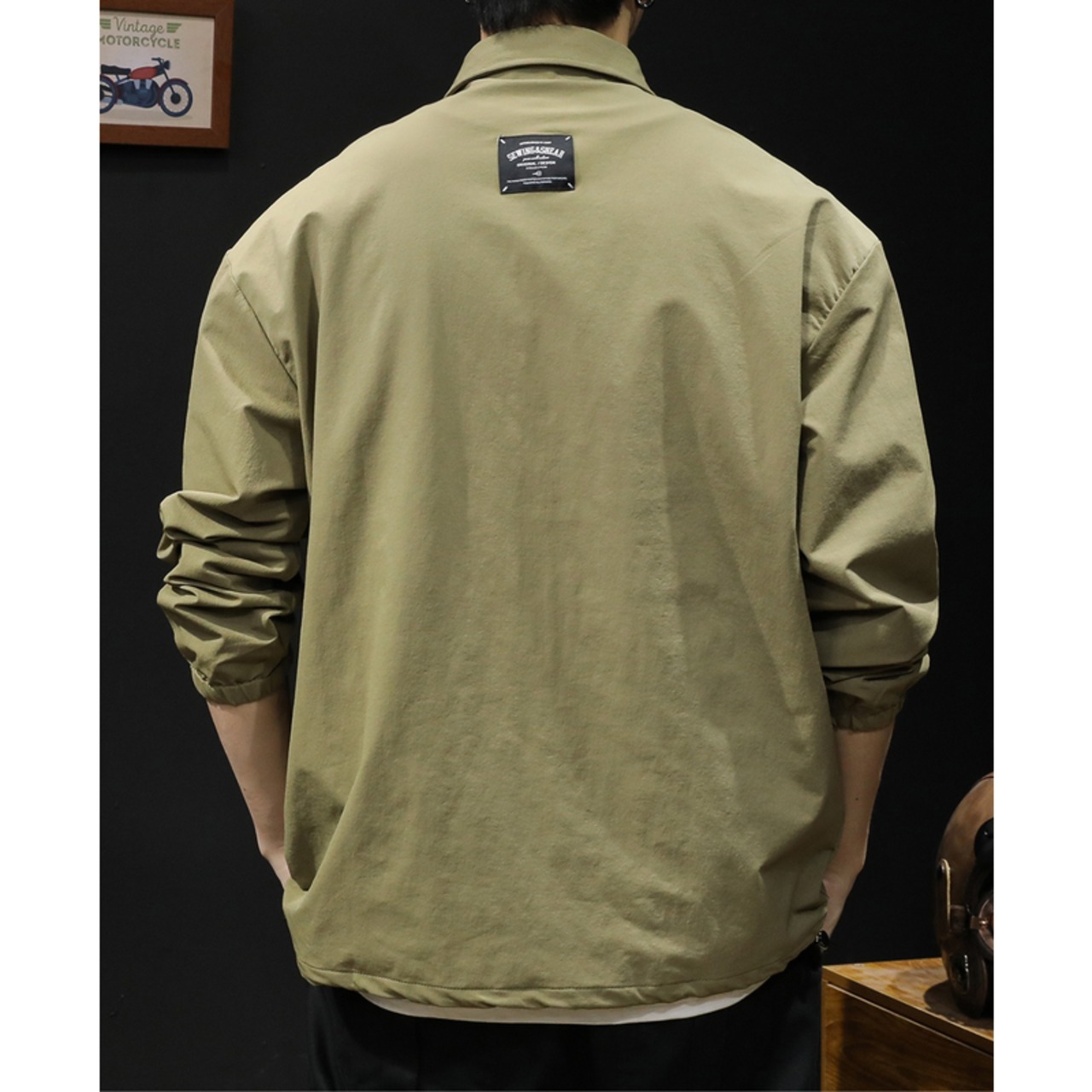 Twill Switch Design Button Down Polo Shirt ◇2color H0473