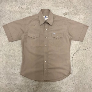90～00s ABATHING APE/Western s/s Shirt/M/ウエスタンシャツ/半袖/ベージュ/スナップボタン/日本製/アベイシングエイプ