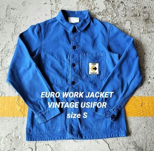 Used ジャケット◆S Vintage USIFOR ユーロワークジャケット　フレンチブルー　企業◆ユーロヴィンテージ　古着