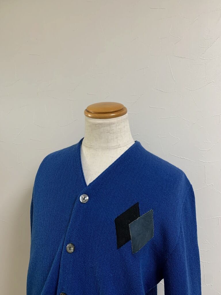1960～70's Patch Design V-Neck Cardigan