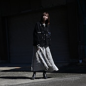 KUON / GANKO別注 Sashiko Kimono Sleeve Cutoff Denim shirt jacket レディースコーディネート