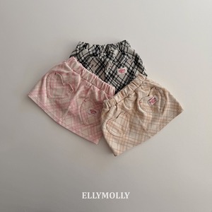[予約] ELLY MOLLY - slash check skirt ( pink / beige / black )