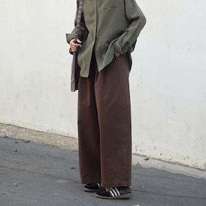 tuck wide straight pants J00048