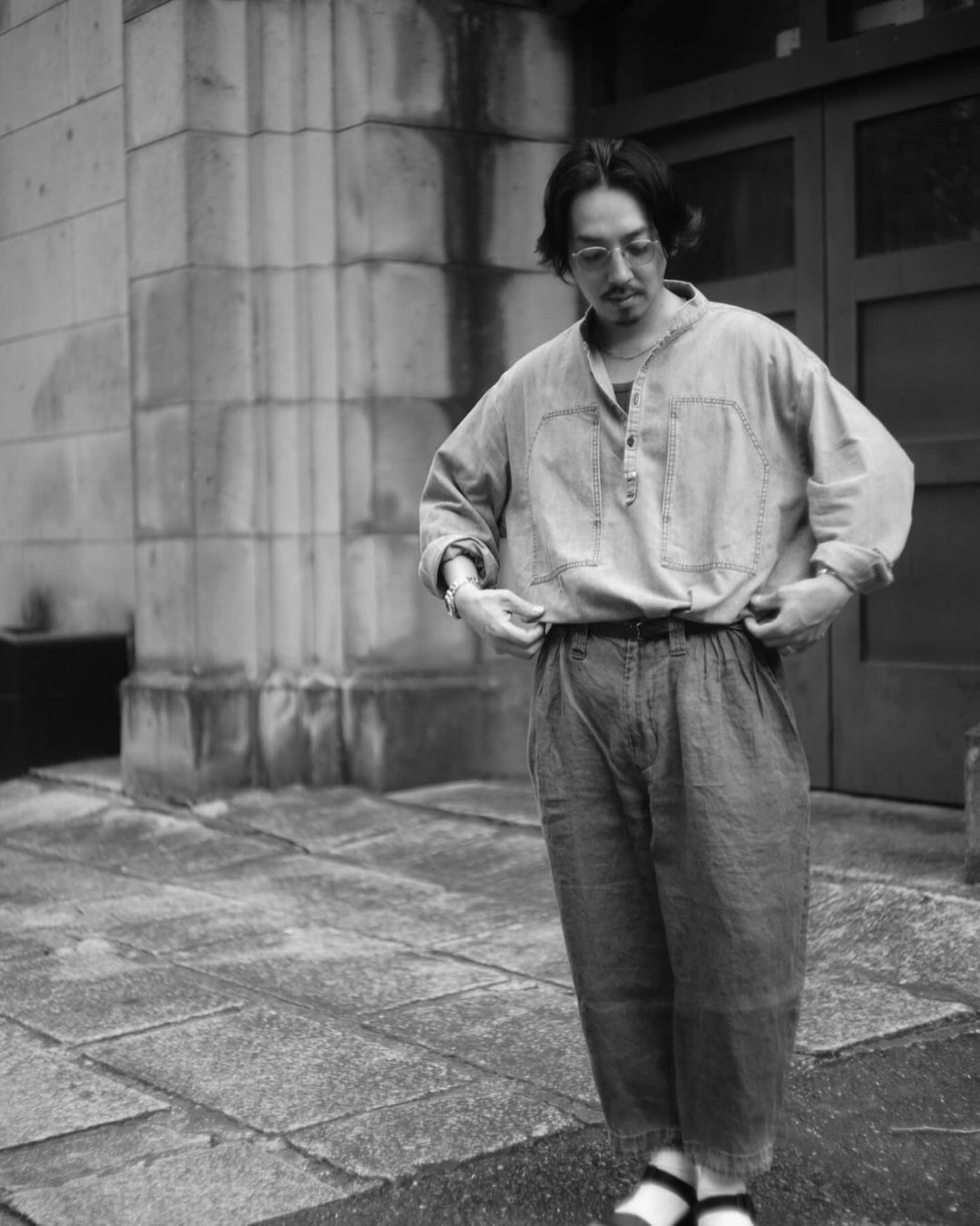 INDIGO LINEN BEBOP PANTS | 【OFFICIAL】PORTER CLASSIC ONLINE SHOP 