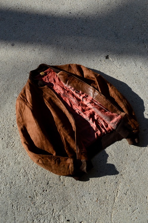 1950's Vintage Central Sportswear Co. Suede Leather Sport Jacket CONMAR ZIPPER 50s 50年代 ビンテージ レザースポーツジャケット