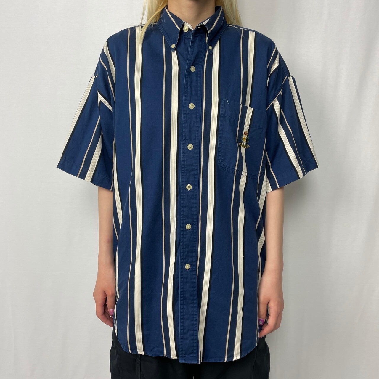 90年代 CHAPS Ralph Lauren チャップス ラルフローレン 半袖 マルチ 