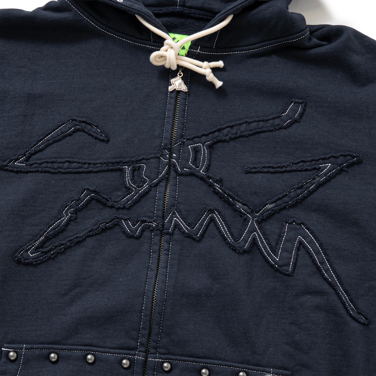SPECIAL GUEST K.K. / Face Logo Studded Zip Hoodie