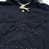 SPECIAL GUEST K.K. / Face Logo Studded Zip Hoodie