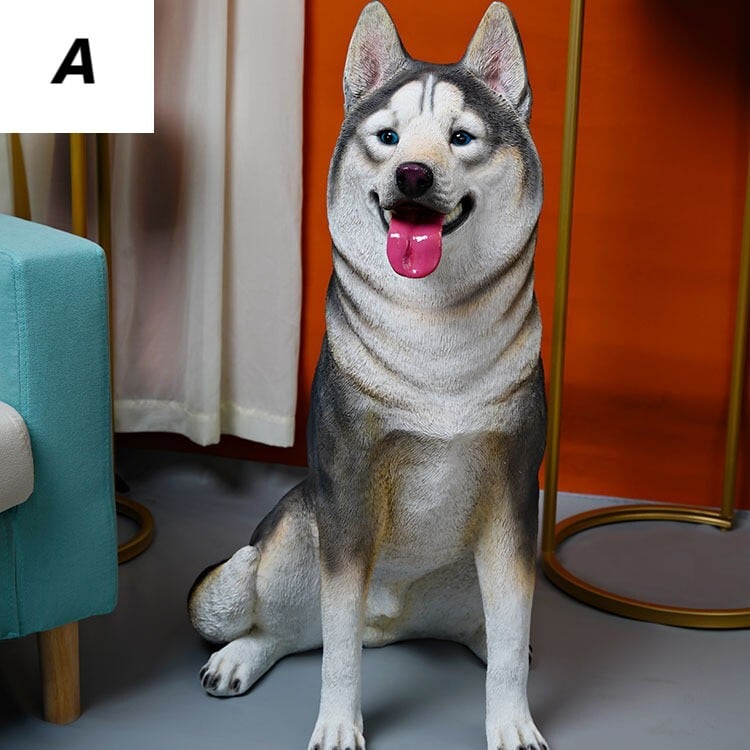 オブジェ シベリアン ハスキー リアル 大きめ 高さ 92cm 80cm おしゃれ