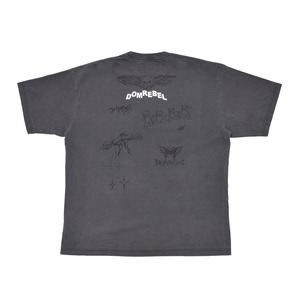 【DOMREBEL】SNAP SKETCH - T-SHIRT FADED BLACK  FW26