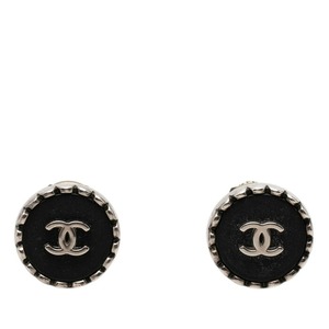 シャネル ココマーク ヴィンテージ イヤリング 96A シルバー ブラック メタル レディース CHANEL 【中古】