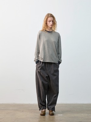 DECESOLO 26AW ウォッシャブル ウールブレンド ロングスリーブ Tシャツ