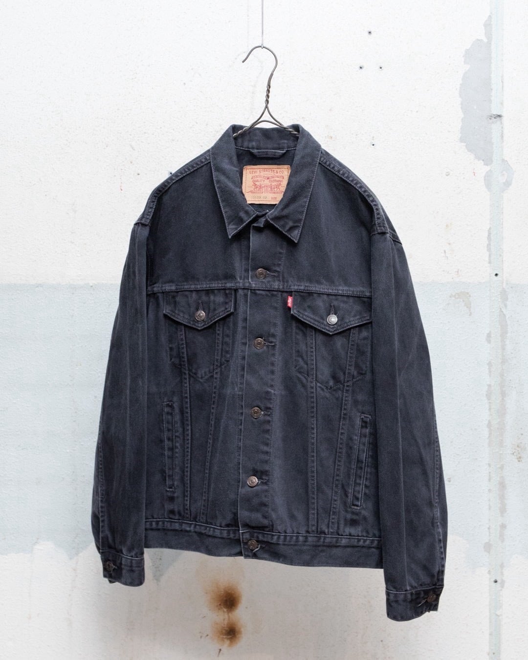 1990s Europe “Levi's” 70503-02, black denim trucker jacket