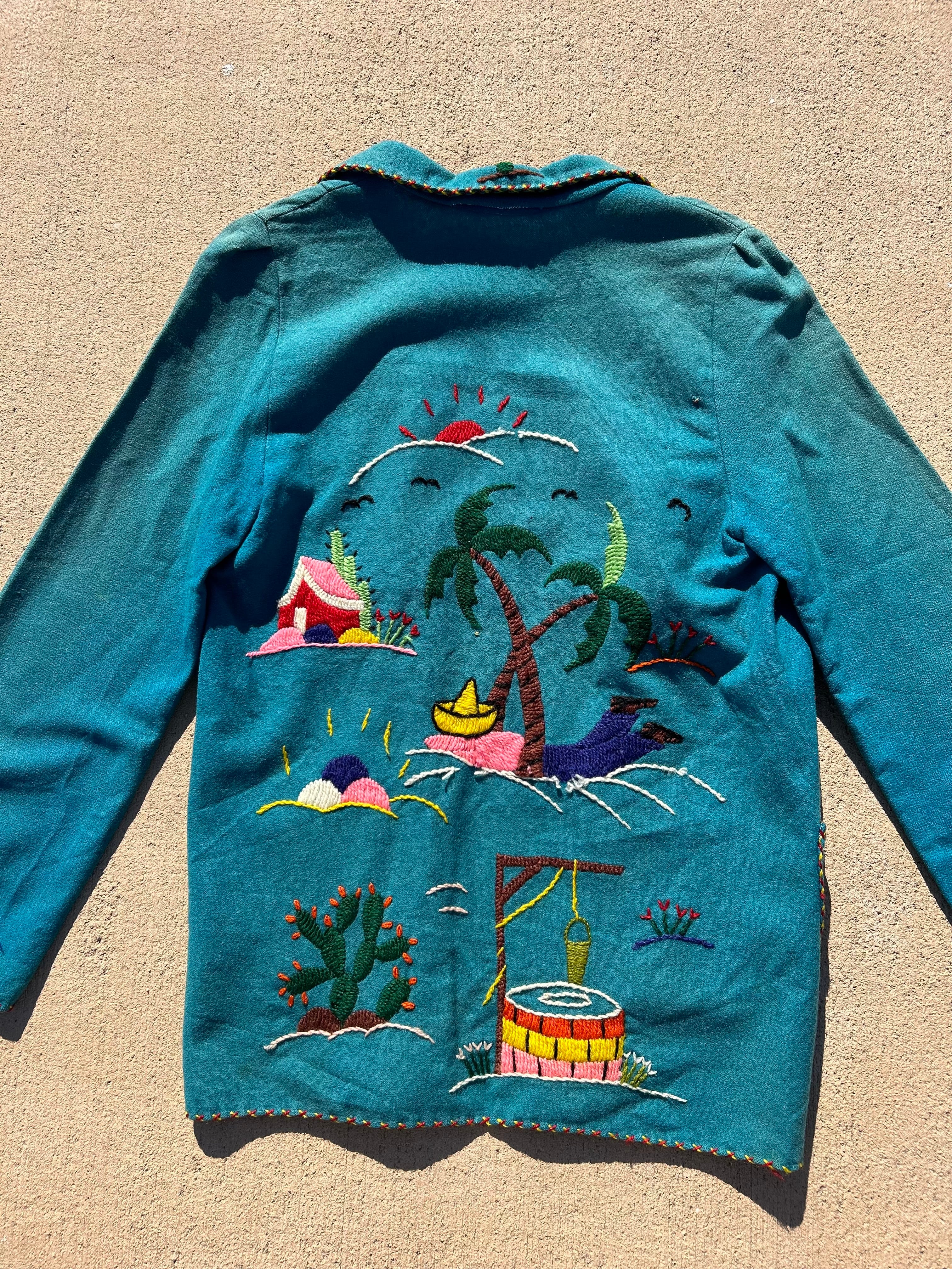 Vintage Mexican Turquoise Blue Jacket / ヴィンテージ メキシカン 