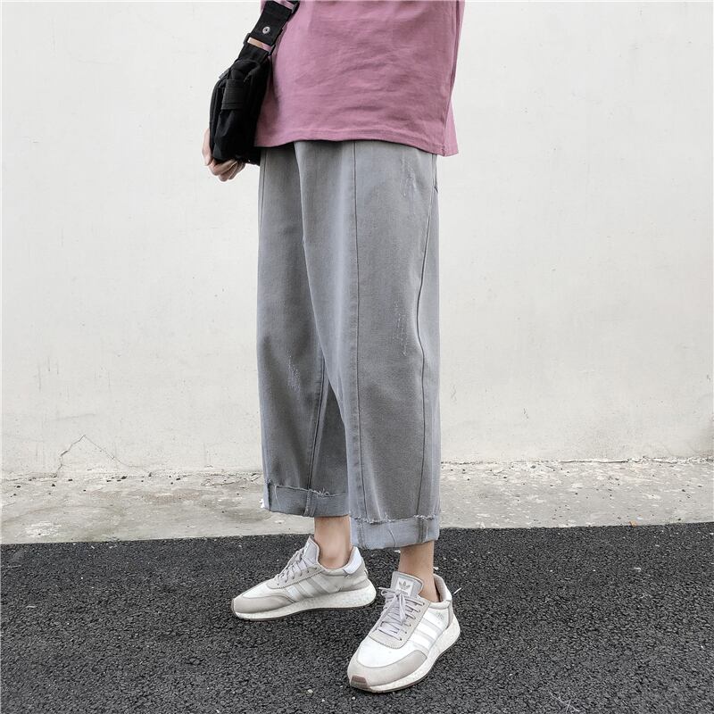 全2色 デニム パンツ ストレート カジュアル 無地 おしゃれ