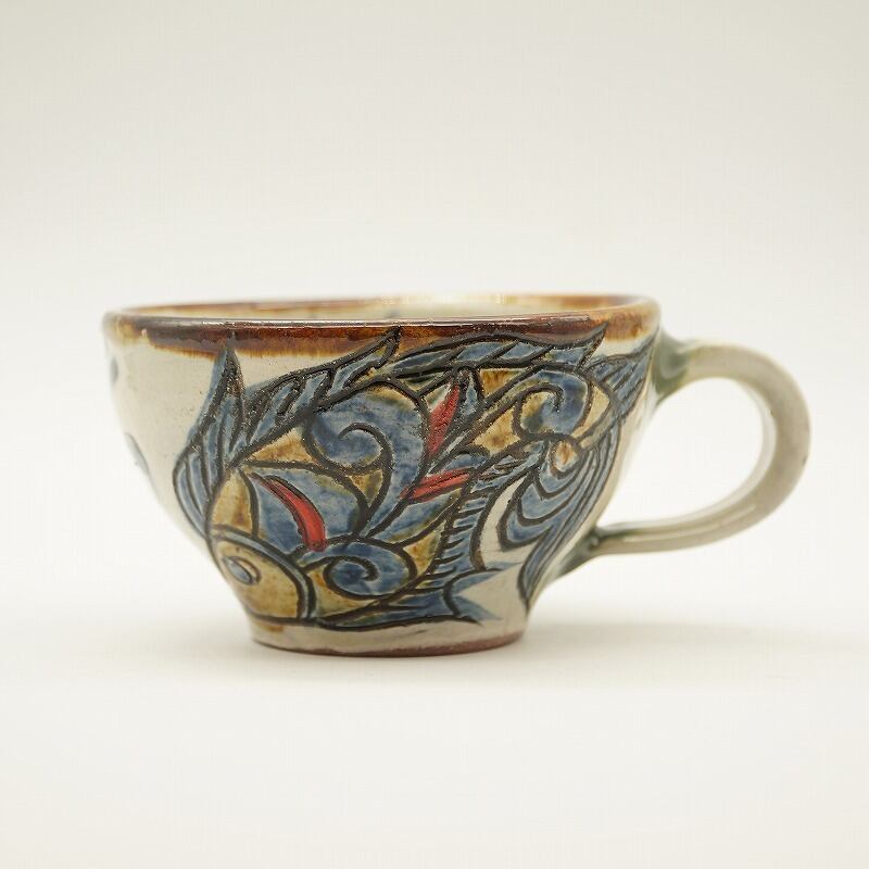 スープカップ 魚紋【金城陶器秀陶房】 | 沖縄の工芸品 うぃーりきさん