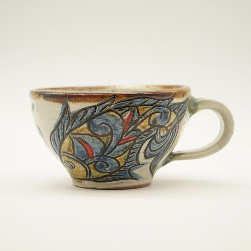 スープカップ　魚紋【金城陶器秀陶房】　